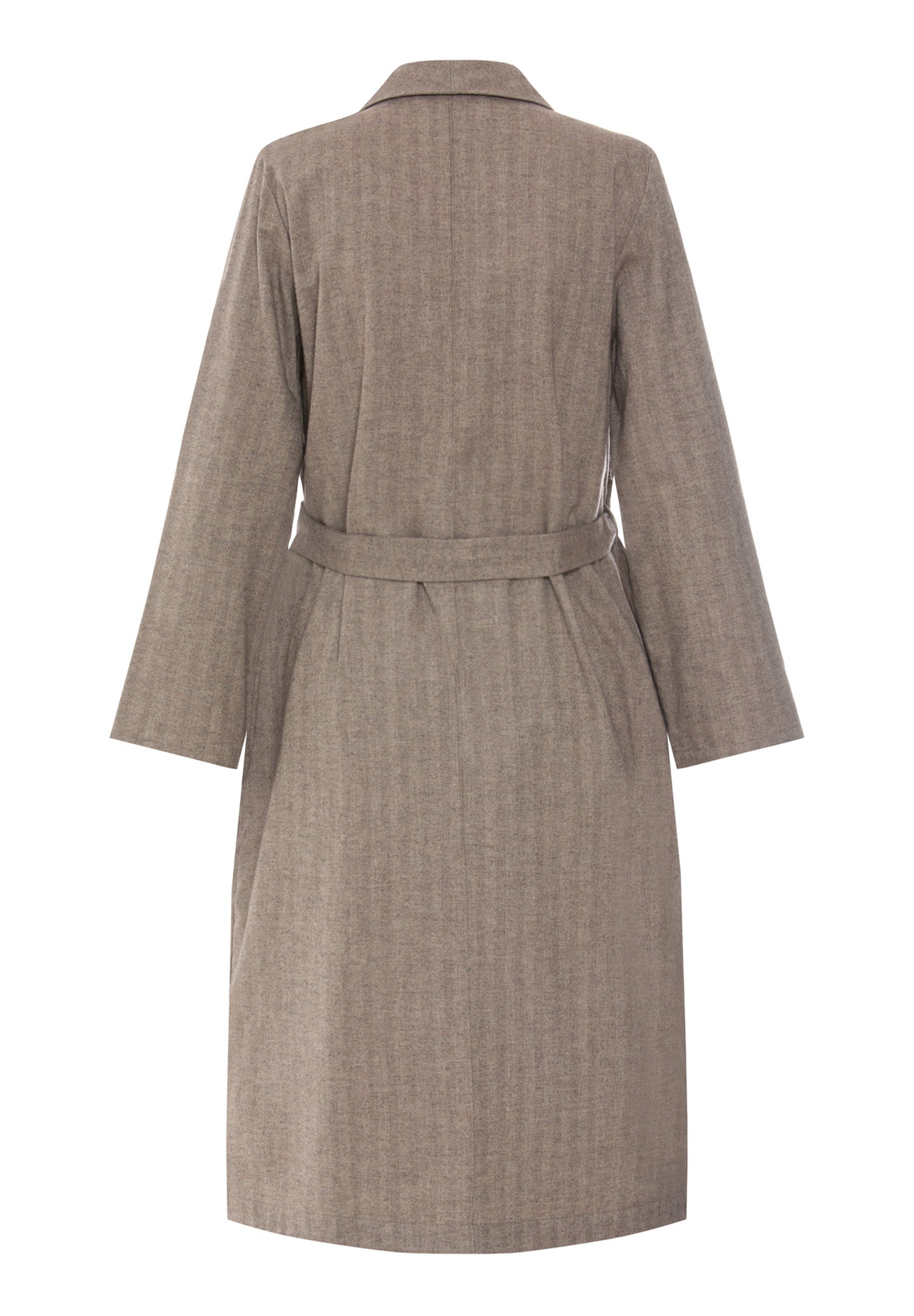 hanro-woolen-luxury-robe-115cm-earthy-woven-merinowolle-damen image 3