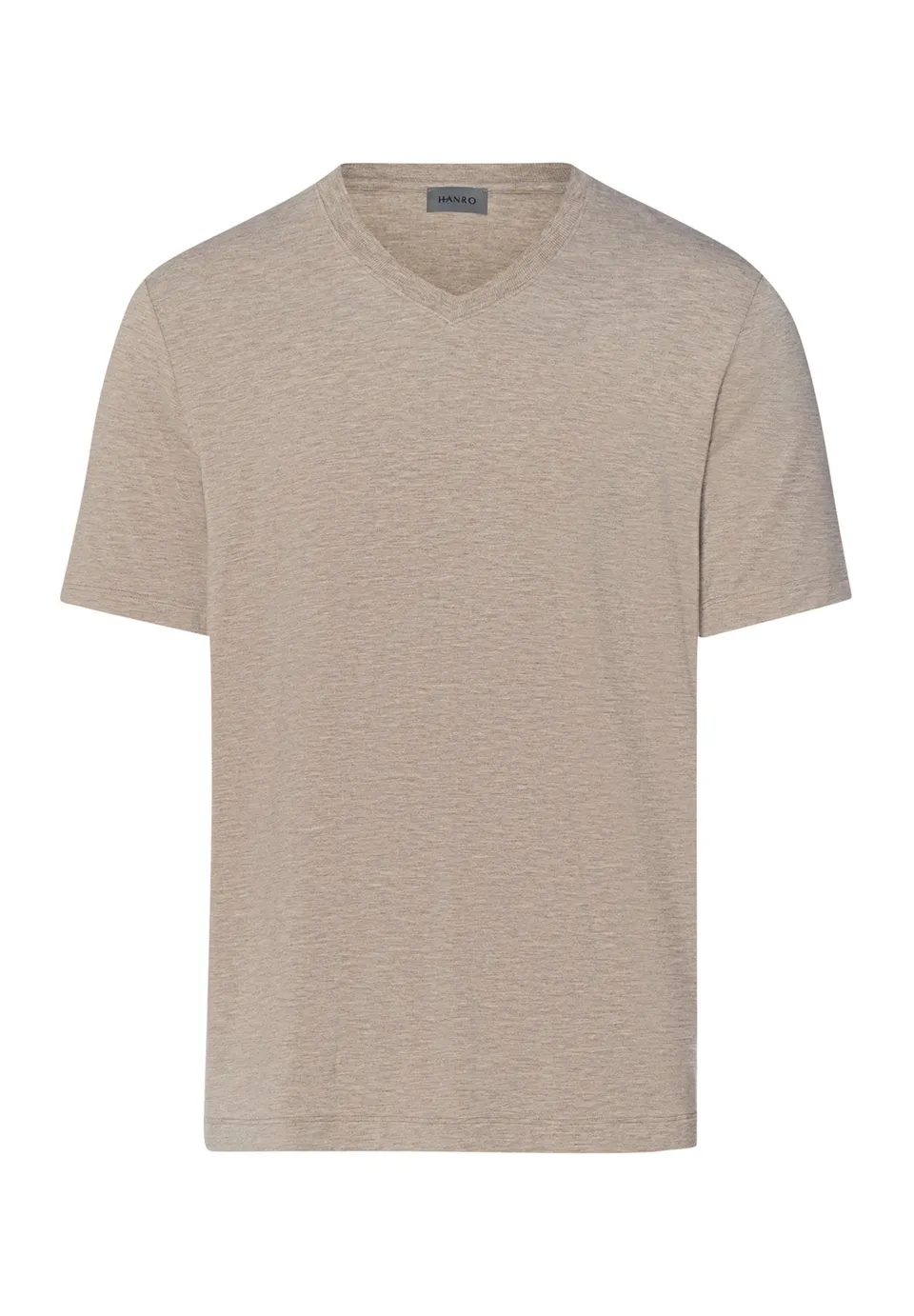 hanro-casuals-shirt-v-ausschnitt-braun-kurzarm-viskose image 1