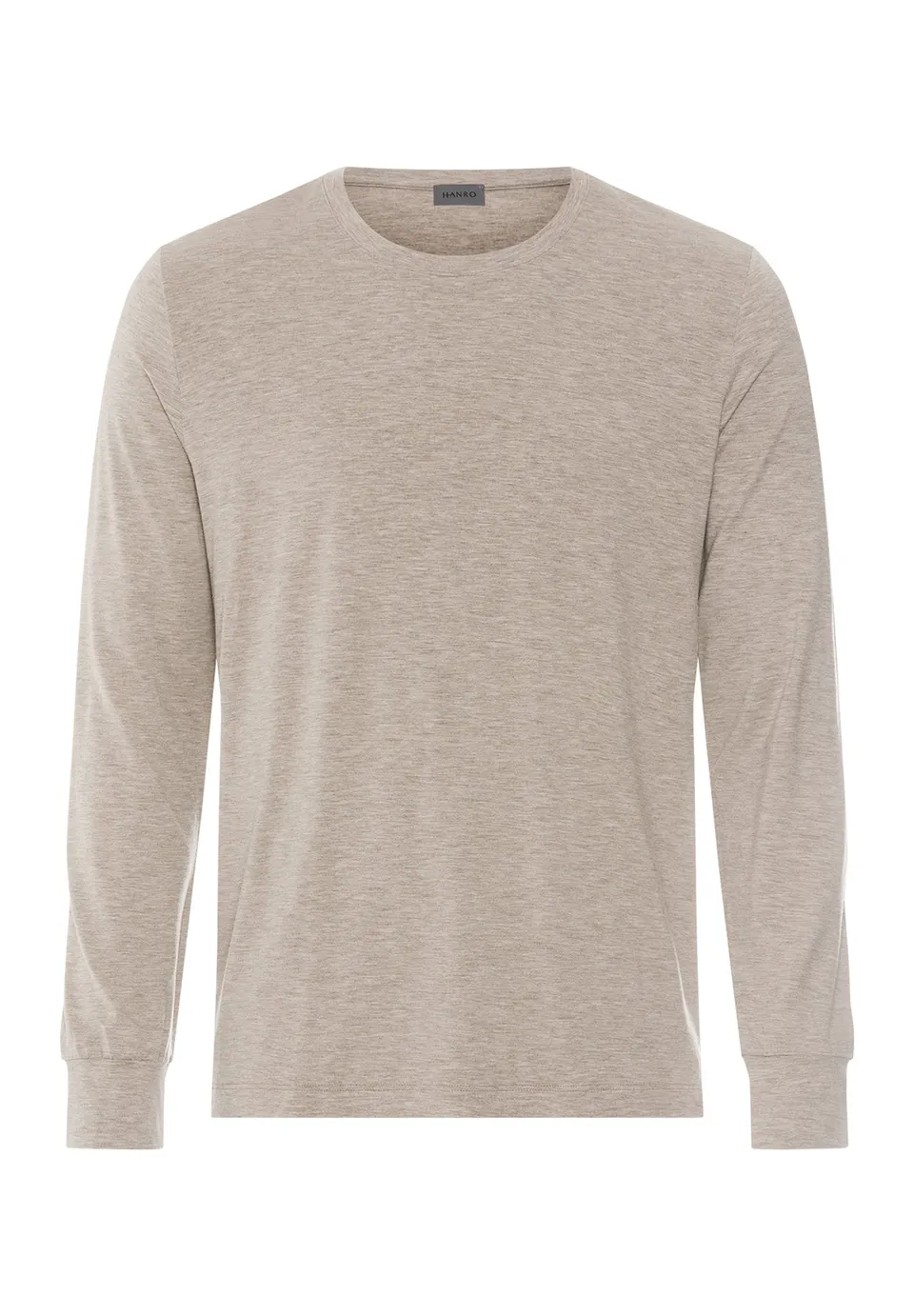 hanro-winter-casuals-langarmshirt-toffee-melange-wolle image 1