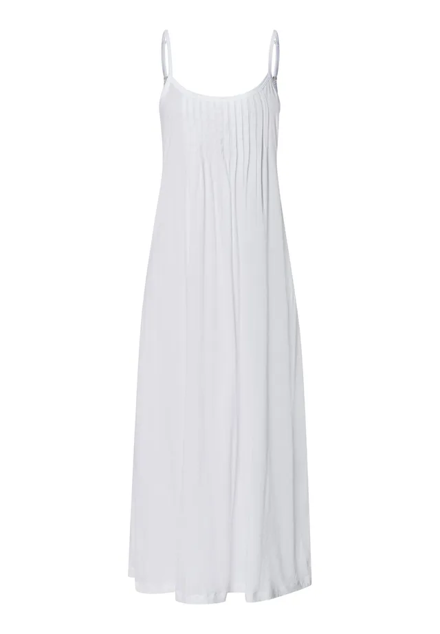 hanro-juliet-spaghetti-nachthemd-lang-white-baumwolle image 1