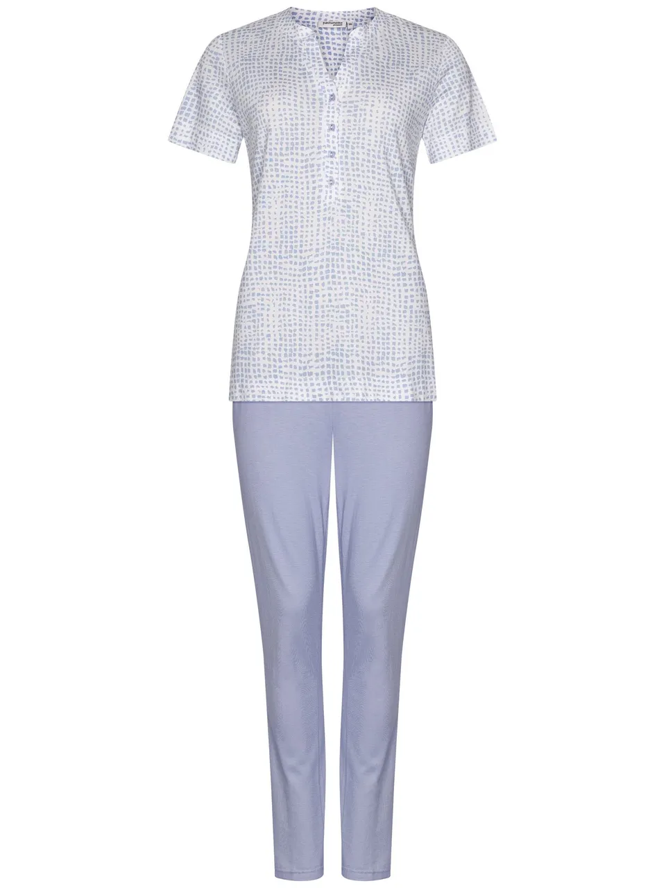 pastunette-premium-soft-sketches-pyjama-blau-modal-kurzarm image 1