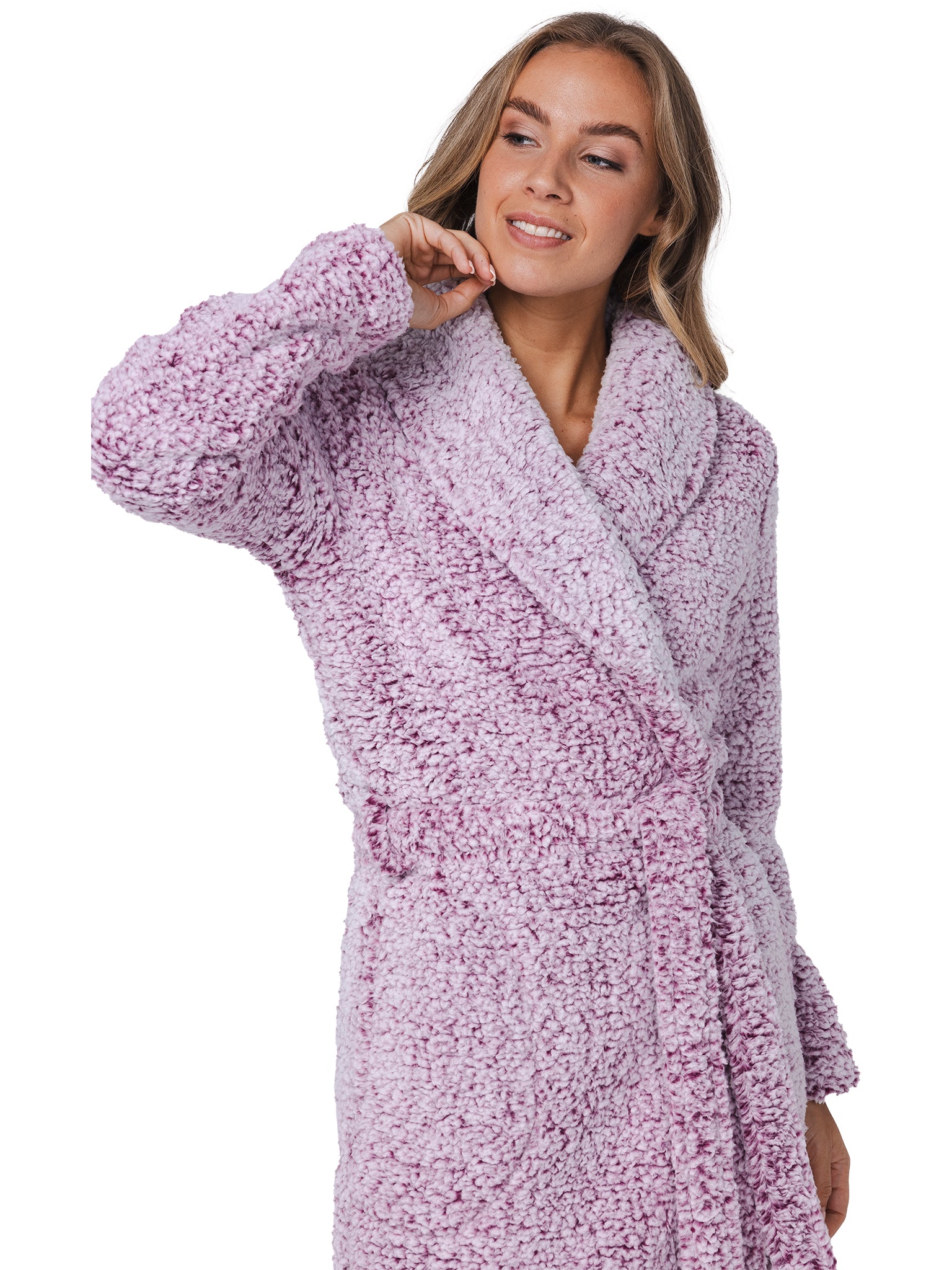 pastunette-rebelle-cin-cin-bademantel-dunkelrosa-sherpa-fleece image 5