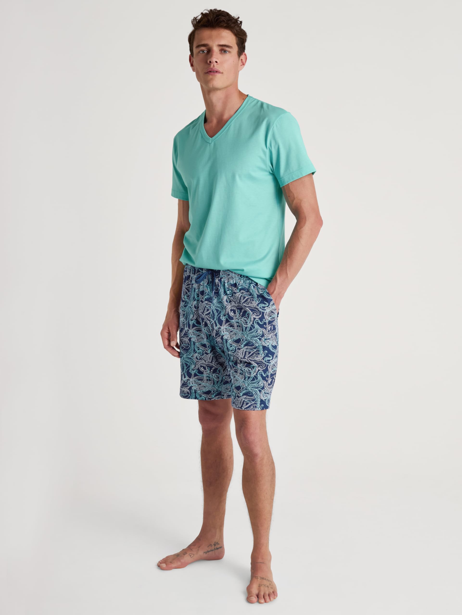 calida-remix-sleep-shorts-herren-bleached-aqua-bermudas image 5