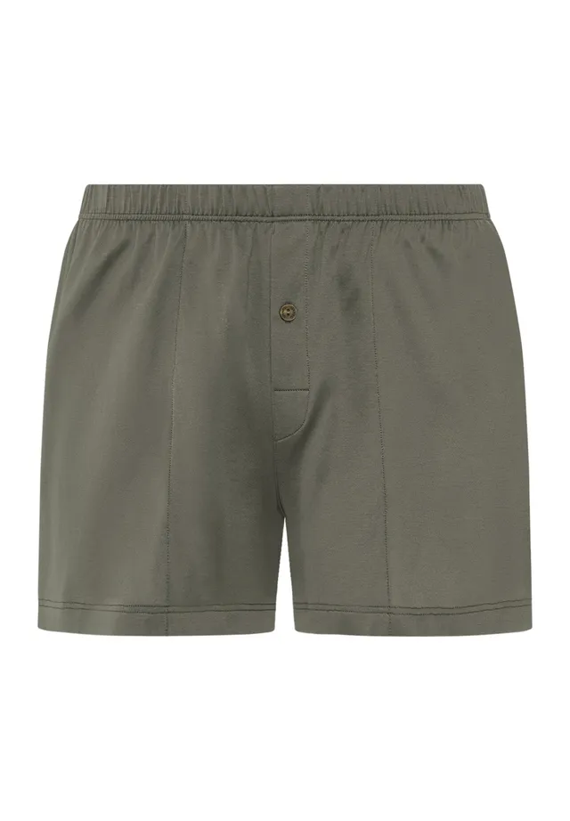 hanro-cotton-sporty-boxer-smokey-olive-herren-baumwolle image 1