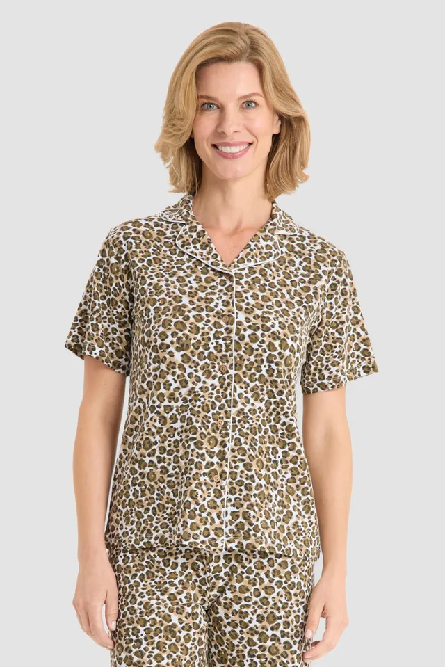 r-sch-be-happy-shirt-leo-druck-braun-kurzarm-baumwolle image 1