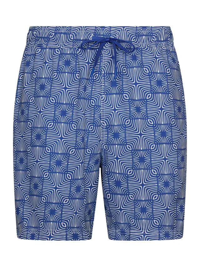 pastunette-zwembroek-badehose-blau-geometrie-print image 1
