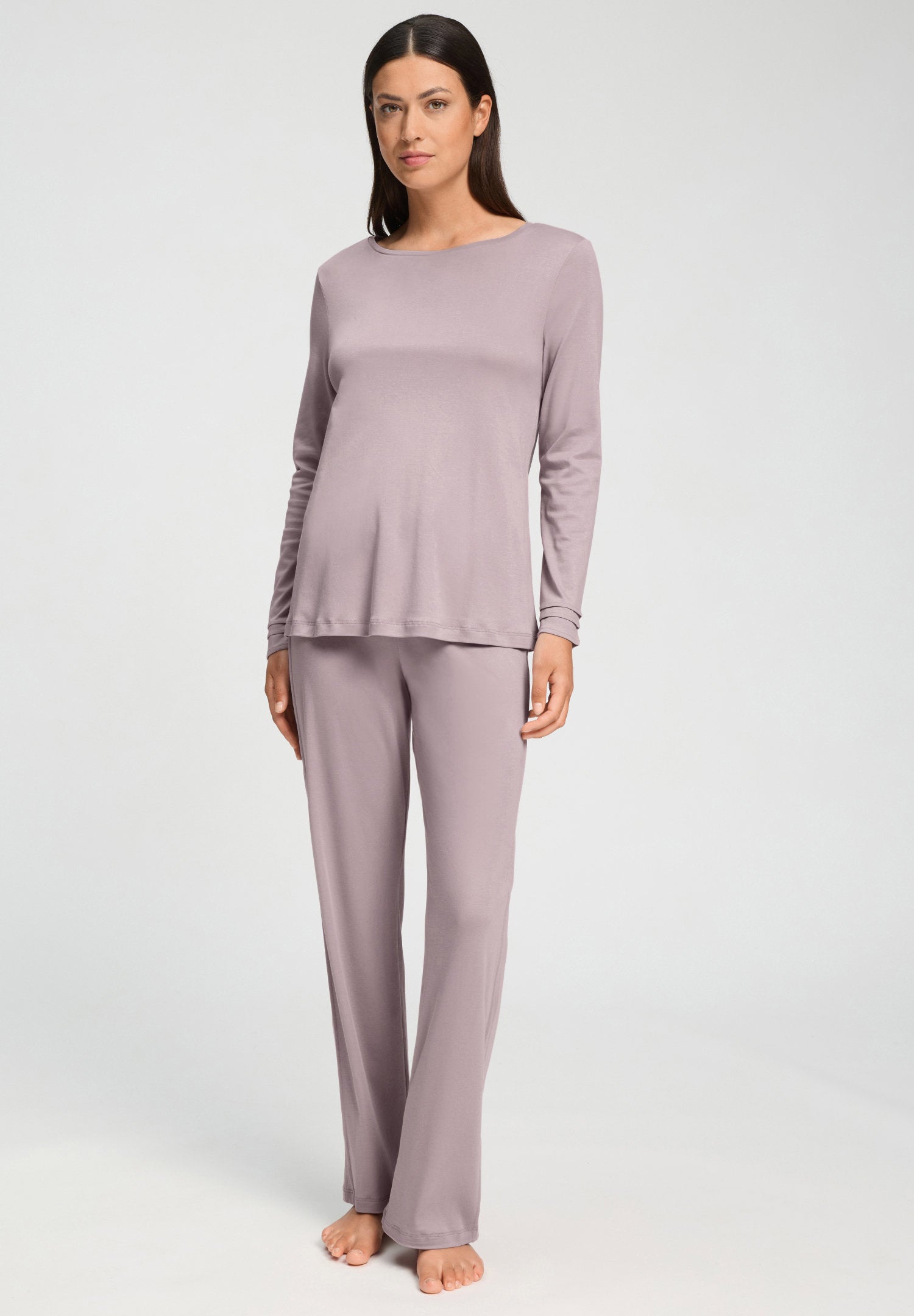 hanro-pilar-pyjama-damen-stormy-rose-baumwolle-interlock image 2