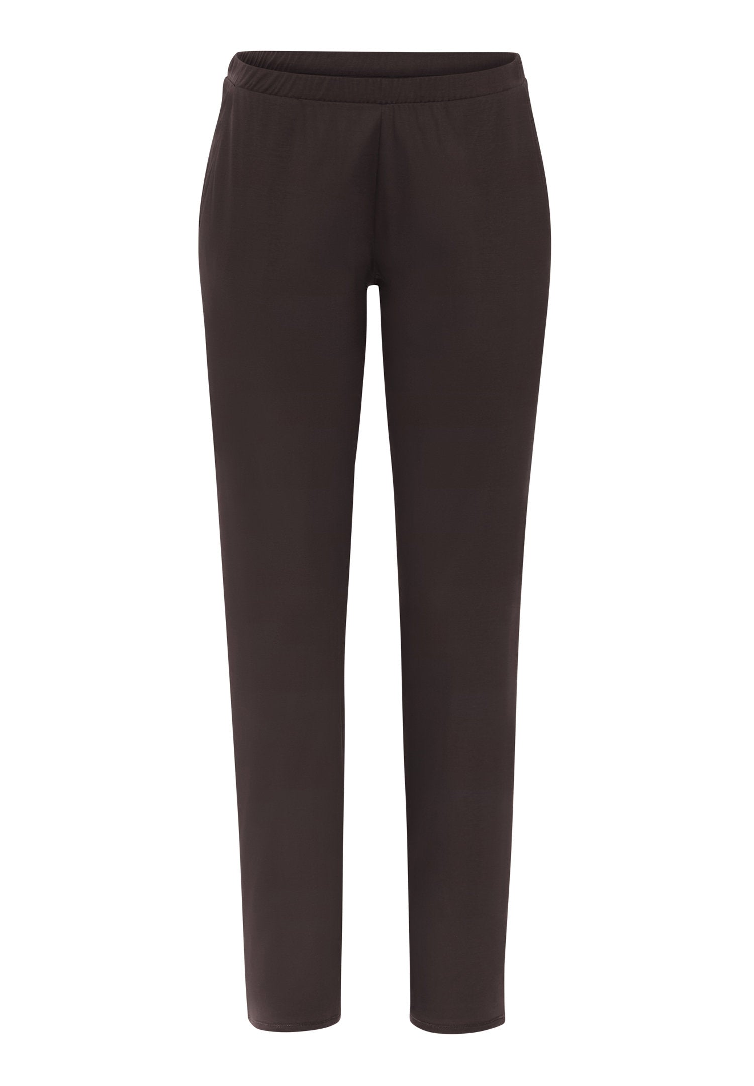hanro-grand-central-pyjamahose-dark-mocha-seide-modal image 1