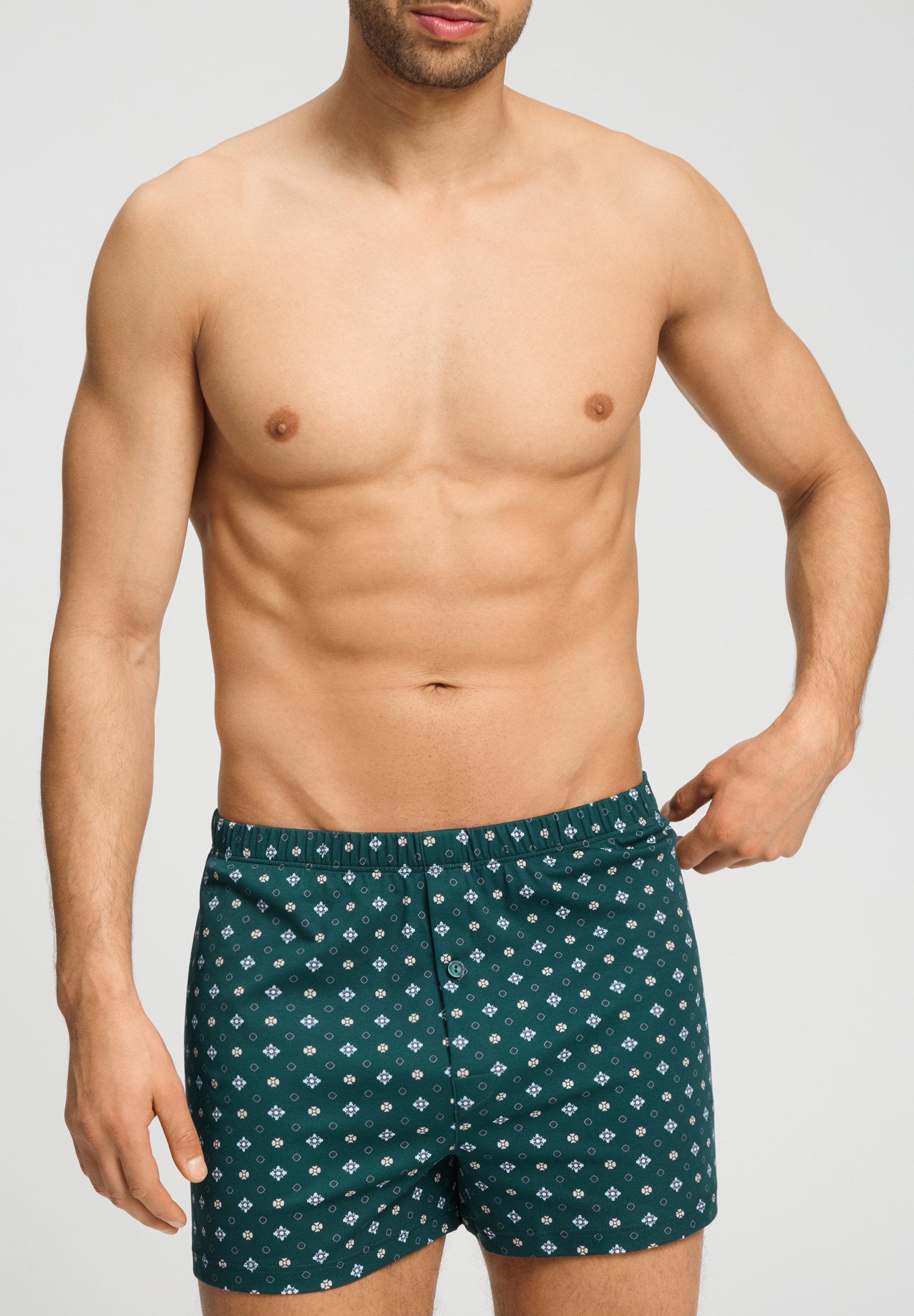 hanro-cotton-sporty-boxer-pisces-garden-baumwolle-herren image 2