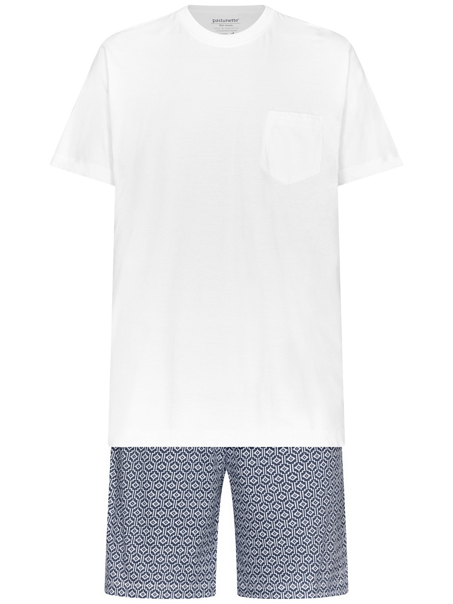 pastunette-cabana-shortama-wei-blau-baumwolle image 1