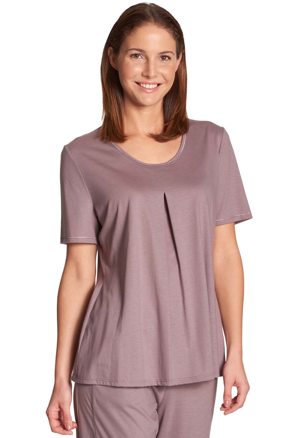 r-sch-be-happy-shirt-kurzarm-pure-braun-modal image 1