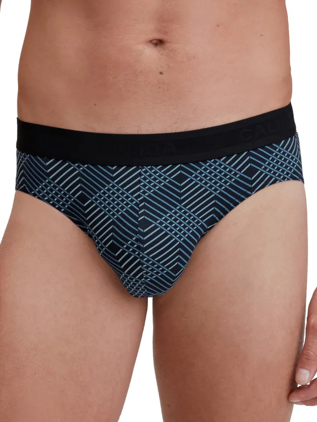 calida-prints-grafic-cotton-slip-herren-dark-sapphire-baumwolle image 1