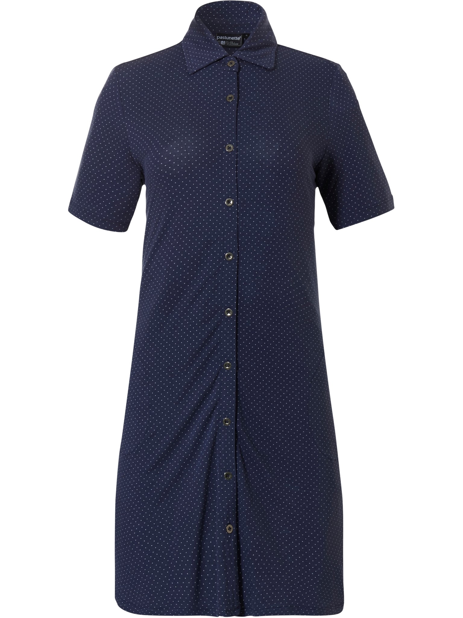 pastunette-premium-luxe-nachthemd-blau-punkte-viskose image 1