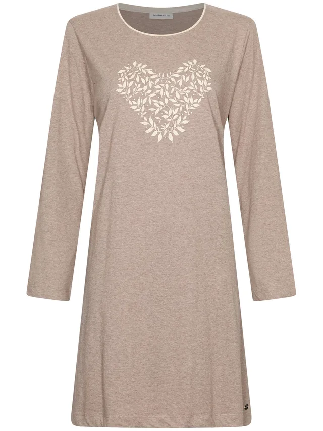 pastunette-harmony-nachthemd-beige-baumwolle-langarm image 1