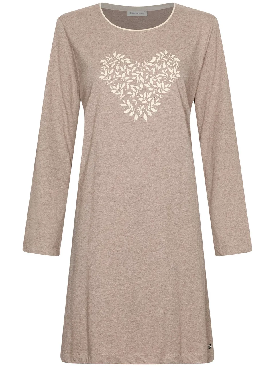 pastunette-harmony-nachthemd-beige-baumwolle-langarm image 1