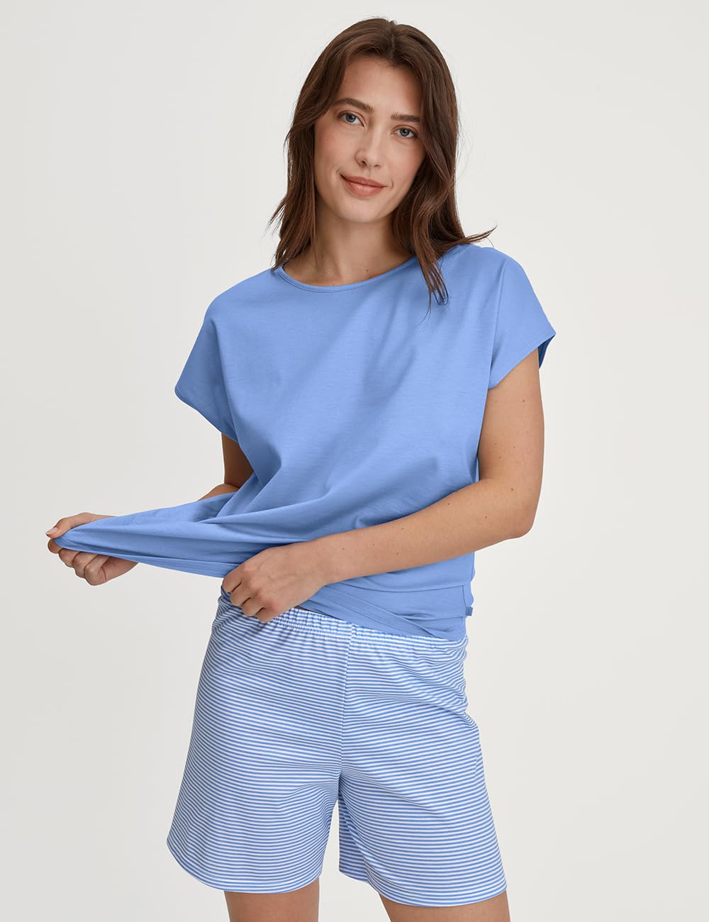 calida-lovely-nights-kurz-pyjama-damen-hydrangea-blue-44-46 image 4