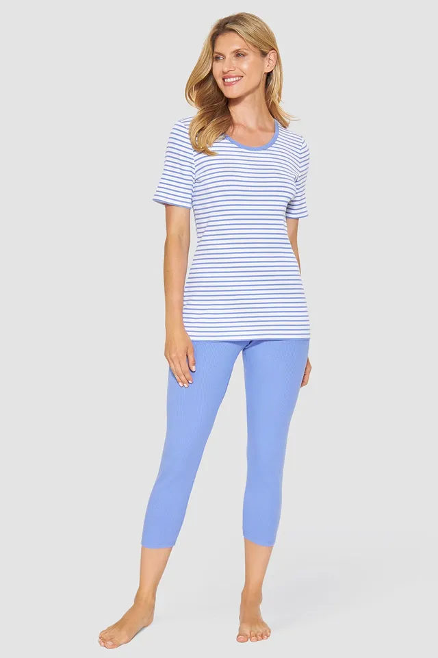 r-sch-be-happy-pyjama-7-8-schlafanzug-blau-ringel image 1