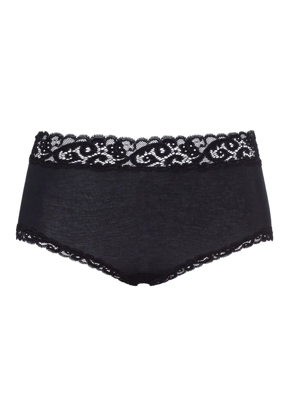 hanro-moments-maxi-briefs-slip-schwarz-baumwolle image 1