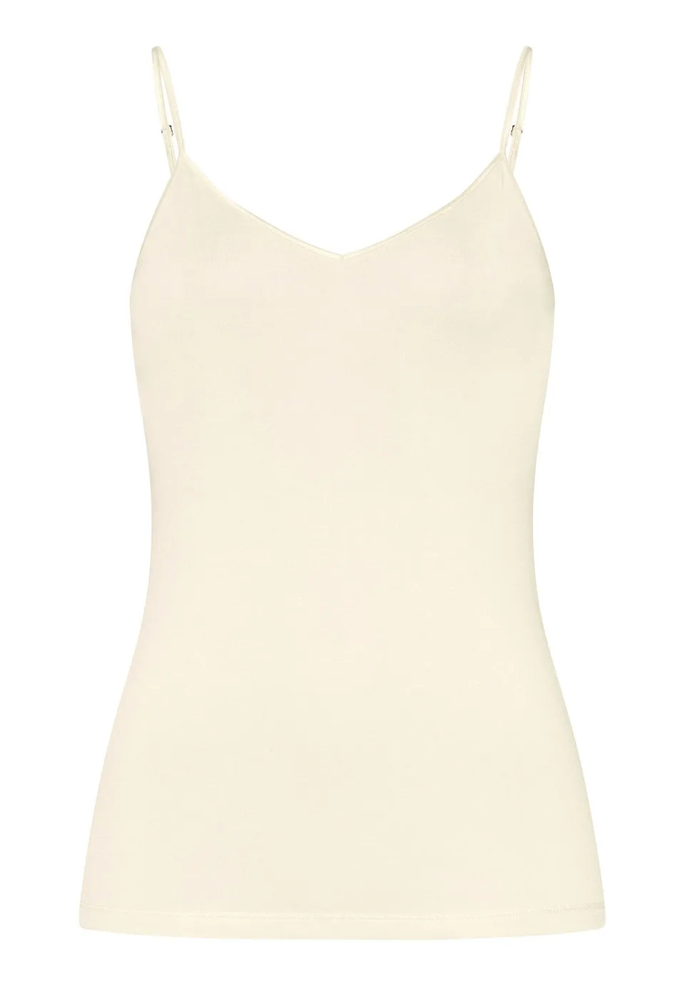 hanro-pure-silk-spaghetti-top-pale-cream-100-seide image 1