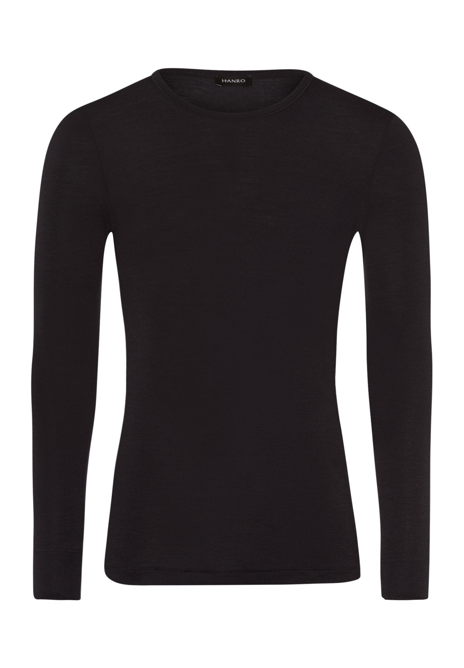 hanro-woolen-silk-langarm-shirt-wolle-seide-anthracite image 1