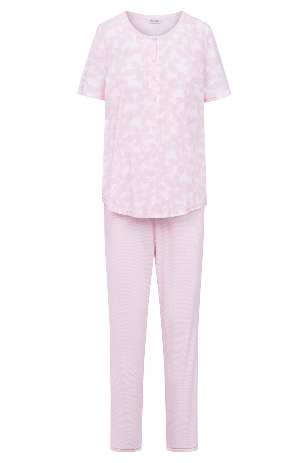 r-sch-be-happy-pyjama-lang-rosa-floral-streifen image 2