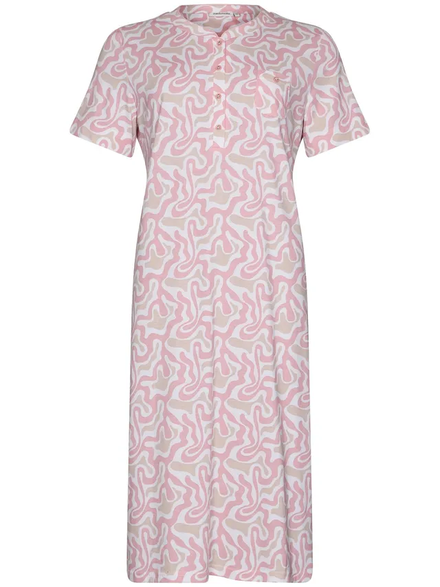pastunette-coral-breeze-nachthemd-wei-rosa-baumwolle image 1