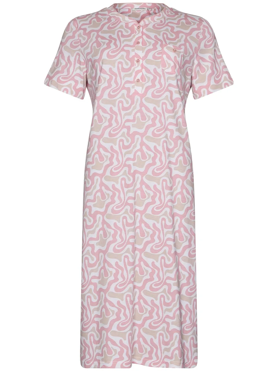 pastunette-coral-breeze-nachthemd-wei-rosa-baumwolle image 1