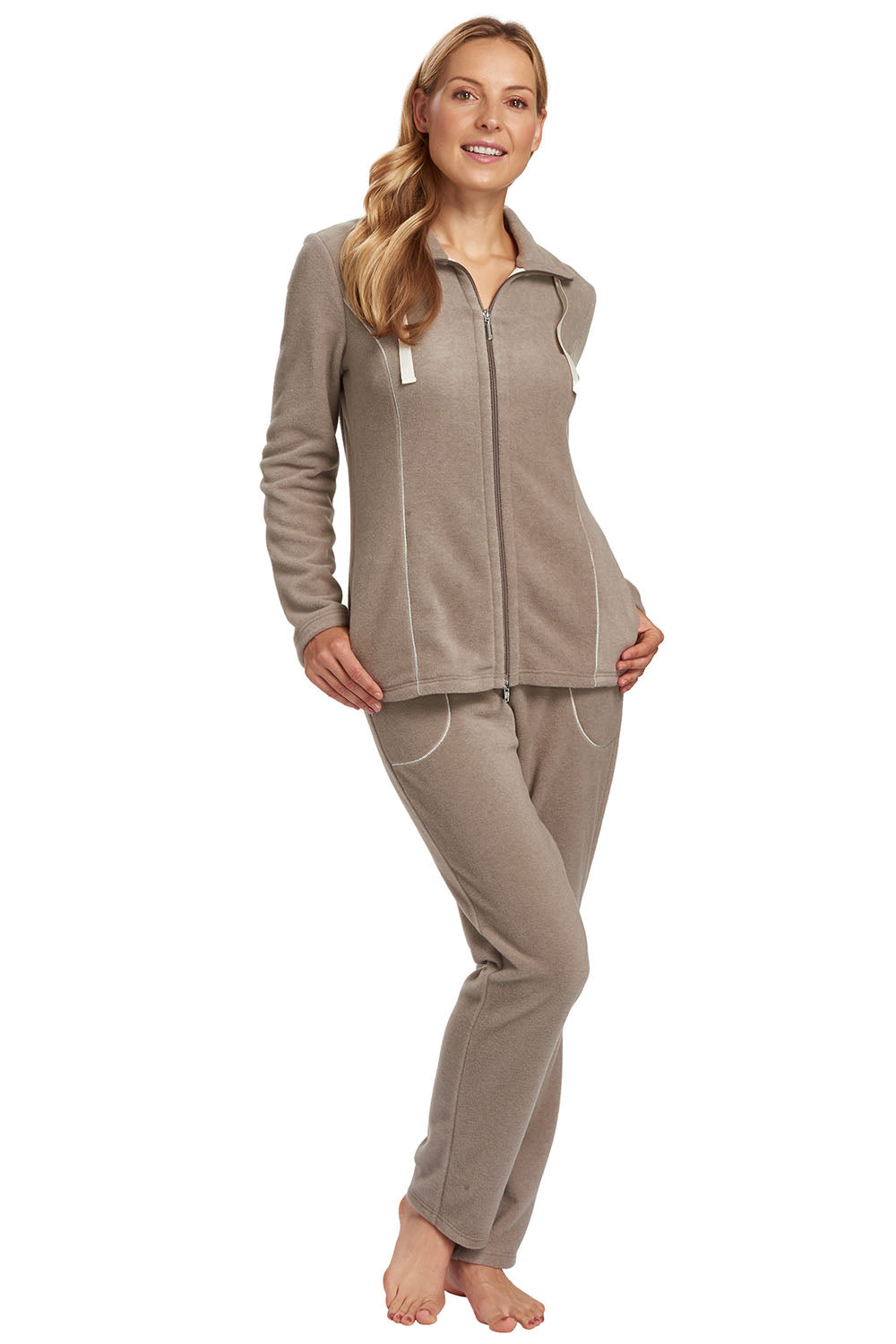 r-sch-be-happy-hausanzug-fleece-grau-mit-taschen image 1