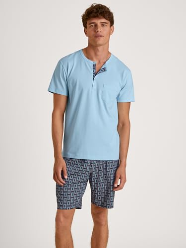 calida-relax-imprint-kurz-pyjama-herren-cascade-blue-baumwolle image 7