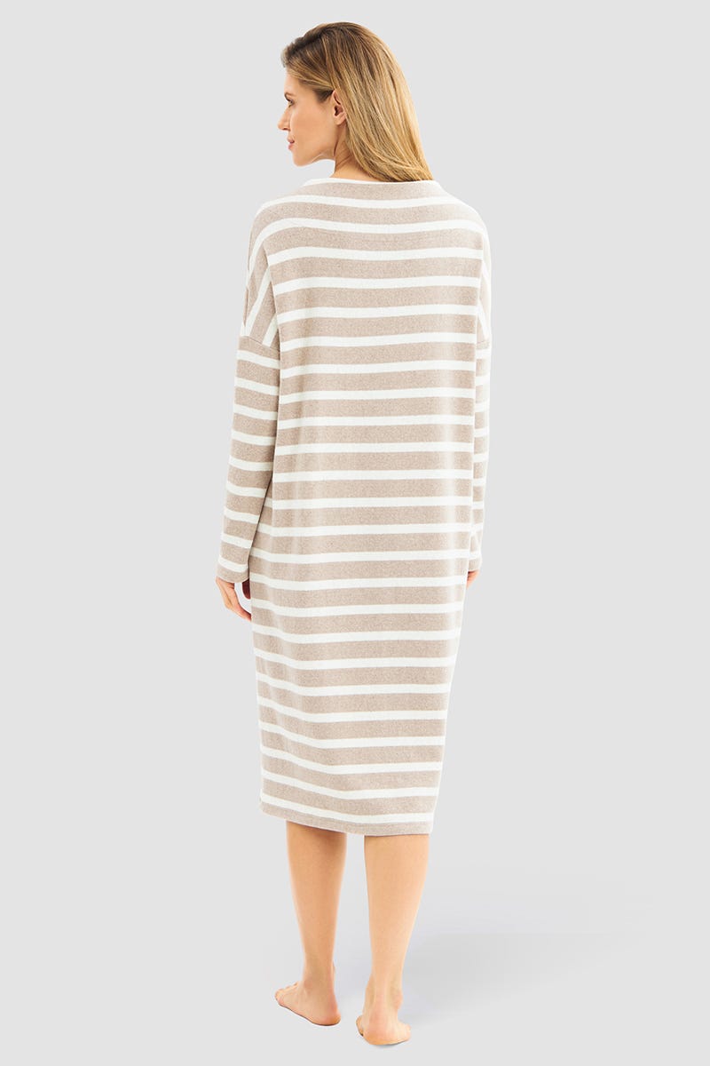 r-sch-be-happy-hauskleid-midi-braun-baumwolle-langarm image 3