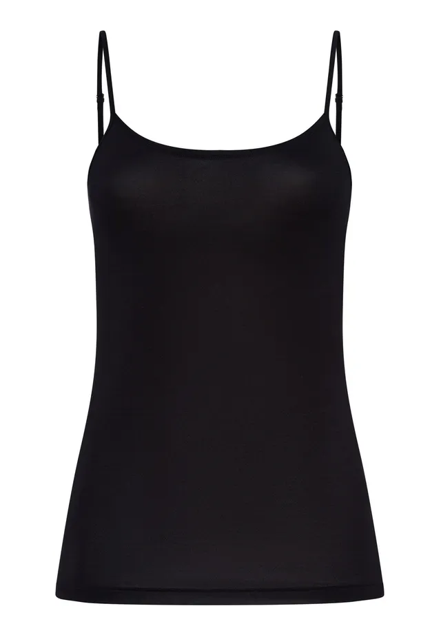 hanro-soft-touch-top-schwarz-spaghettitr-ger-tencel-modal image 1