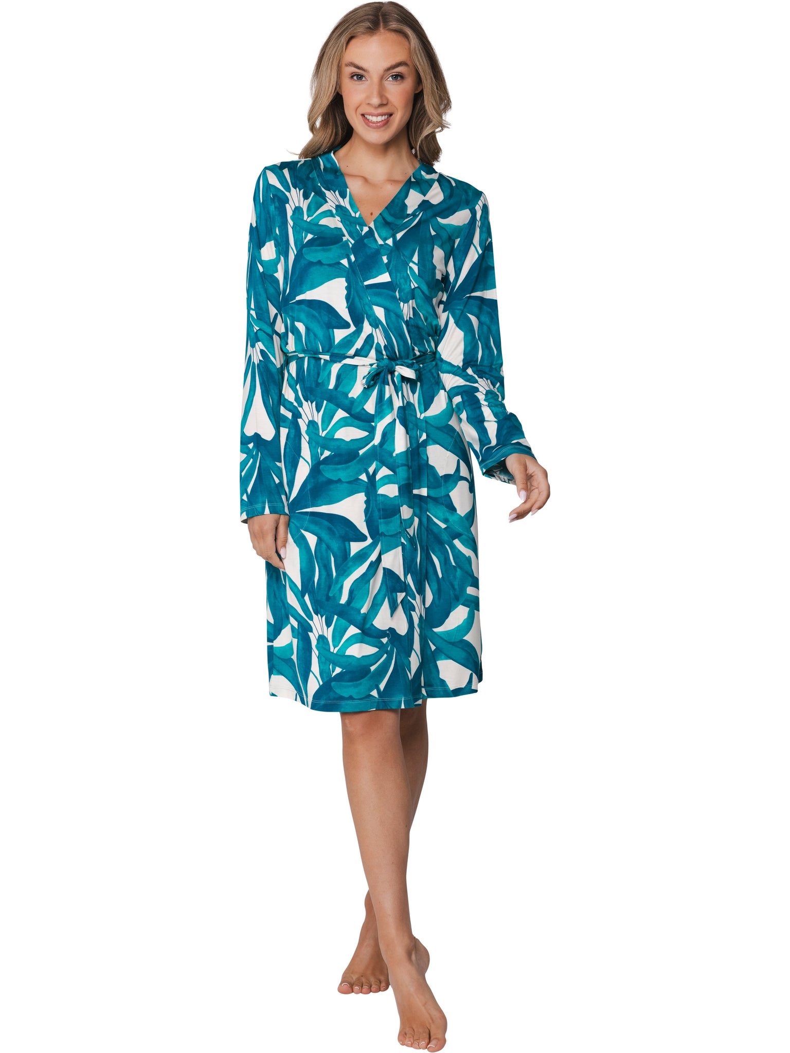 pastunette-premium-emerald-oasis-kimono-t-rkis-morgenmantel image 3
