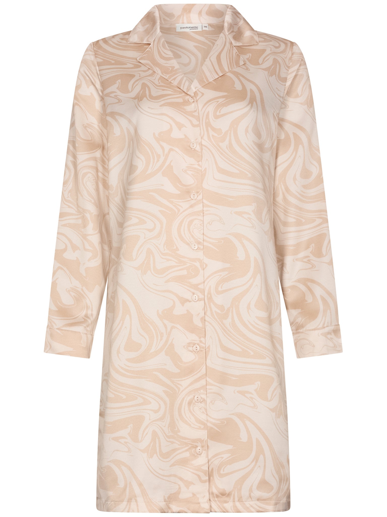 pastunette-premium-eternal-nachthemd-beige-marmor-print image 1