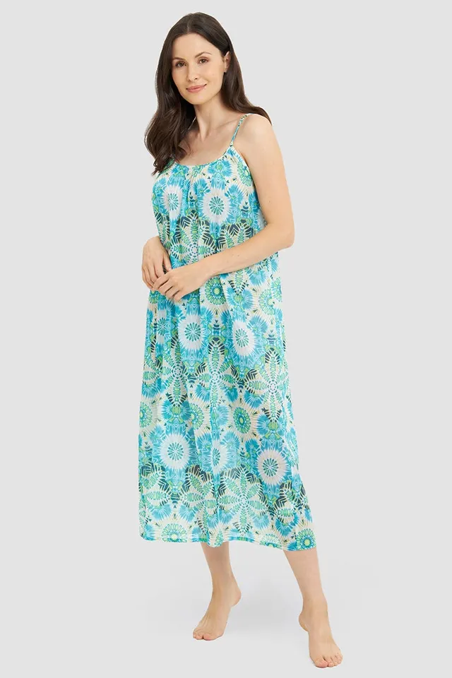 r-sch-be-happy-nachthemd-maxi-t-rkis-baumwolle-120cm image 1