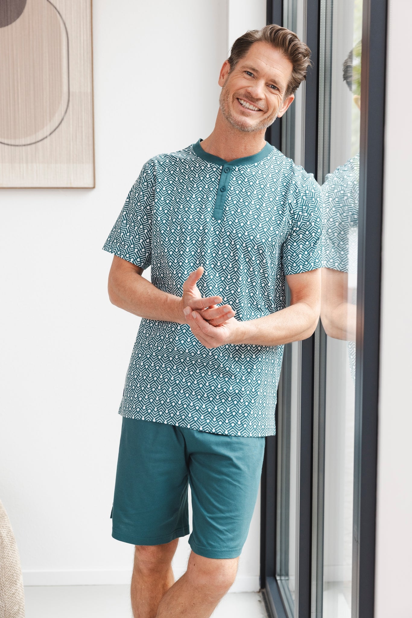 pastunette-green-motion-shortama-pyjama-gr-n-baumwolle image 6