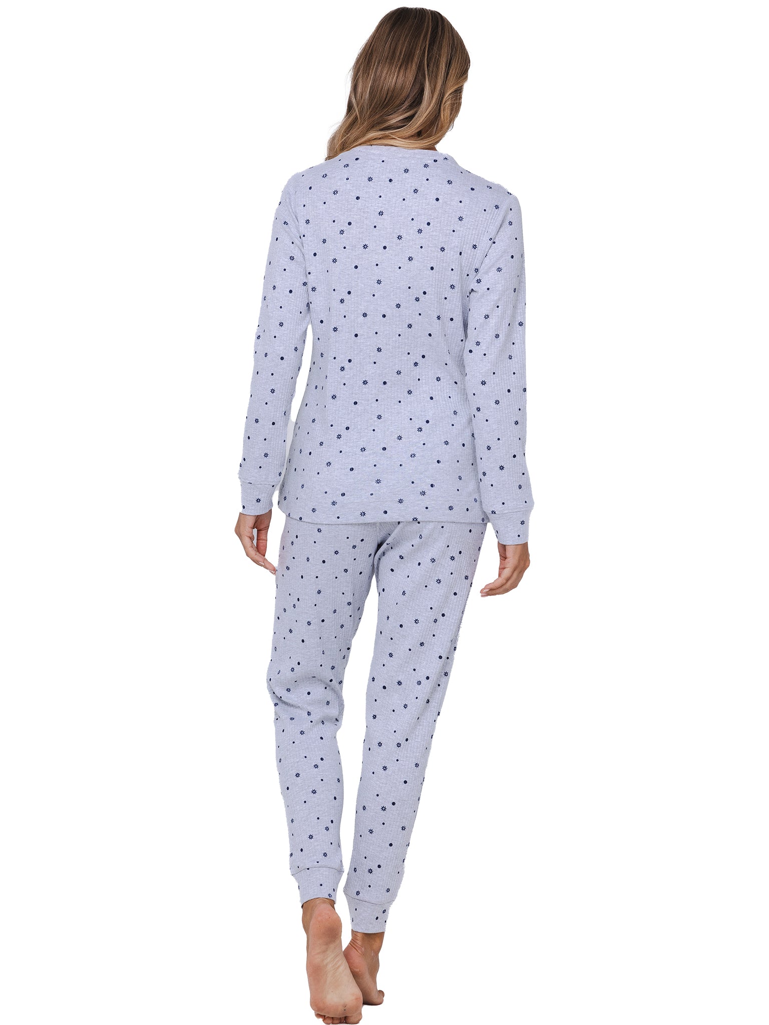 pastunette-rebelle-silver-frost-pyjama-grau-waffel-langarm image 4