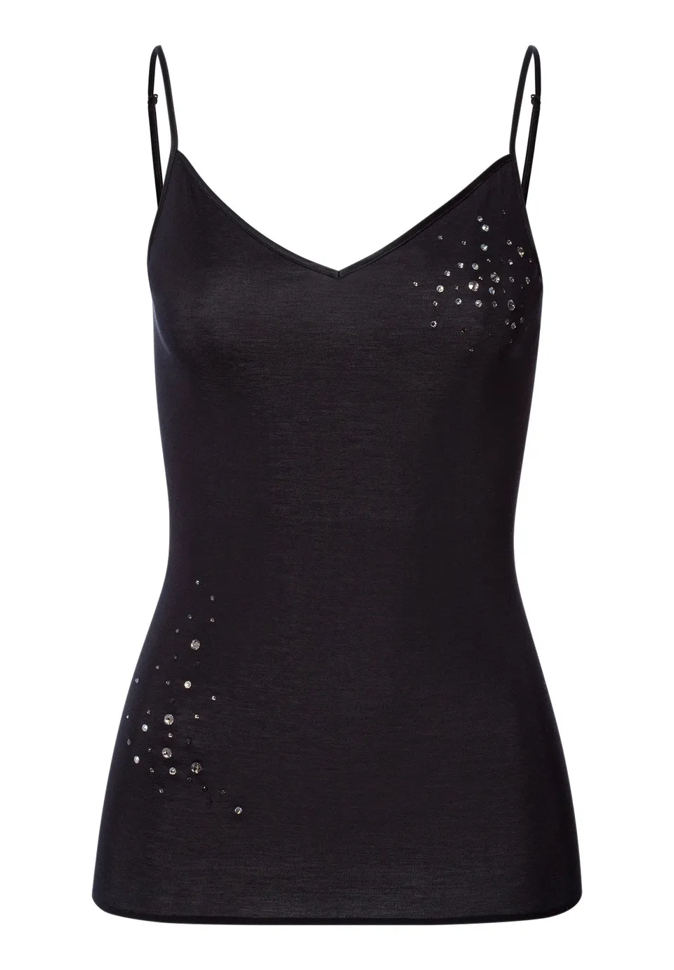 hanro-cotton-seamless-spaghettitop-schwarz-baumwolle image 1