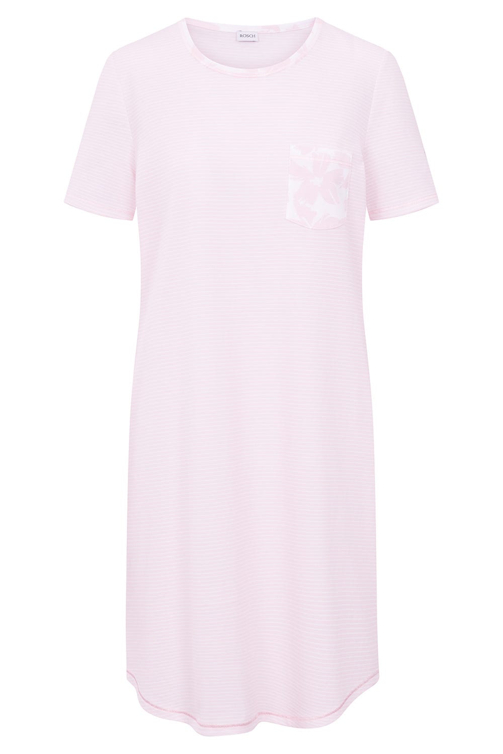 r-sch-be-happy-nachthemd-knielang-rosa-streifen-kurzarm image 2