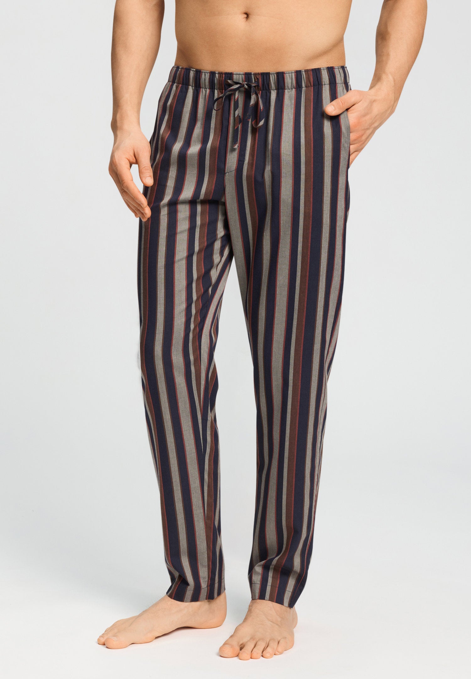 hanro-night-and-day-long-pants-schlafhose-pinecone-stripes image 2