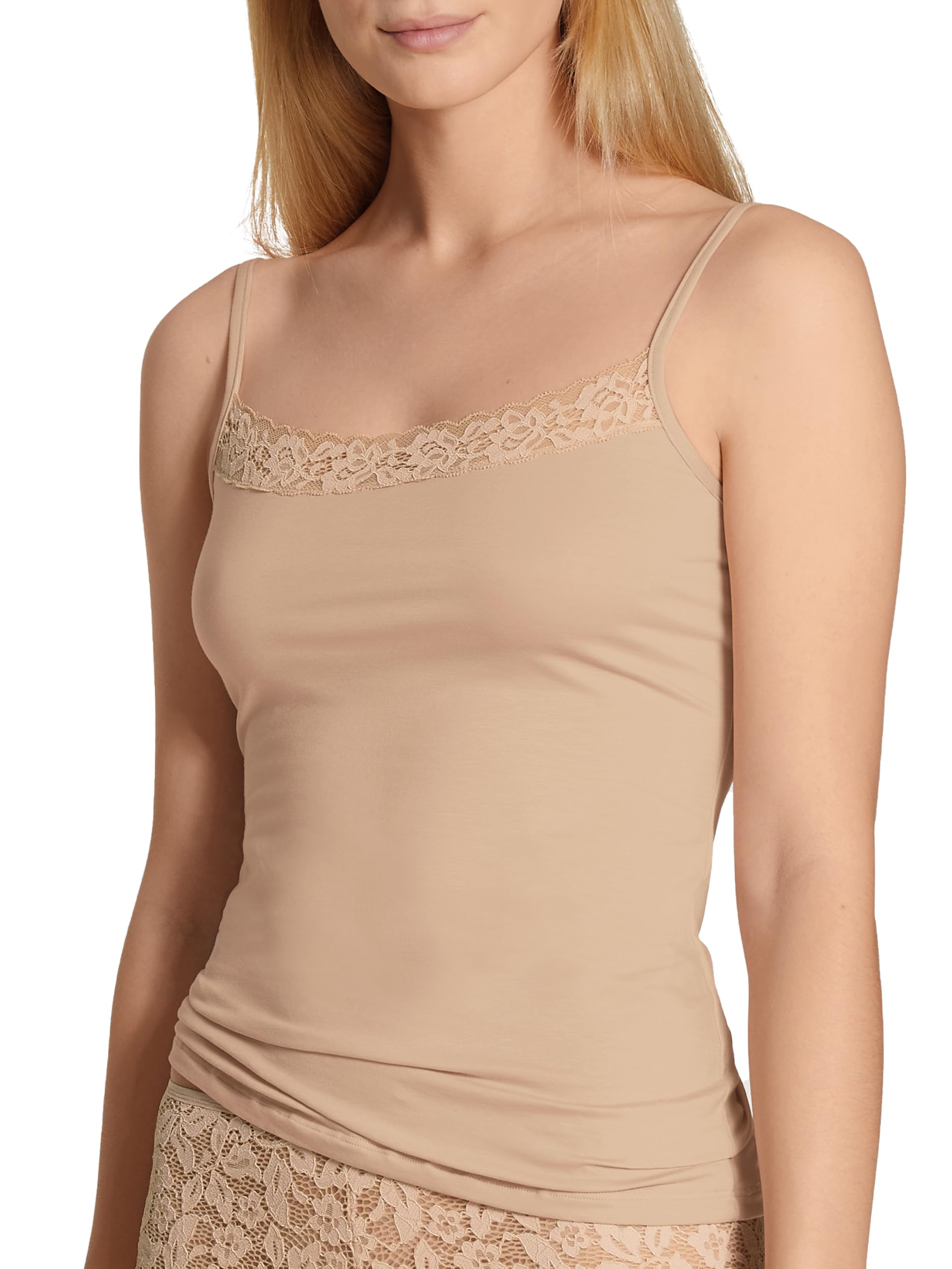 calida-natural-comfort-lace-spaghetti-top-damen-schwarz-spitze image 7