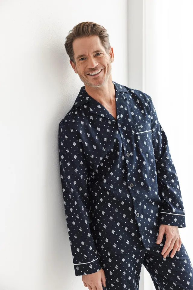 robson-graphic-herren-pyjama-flanell-dunkelblau image 1