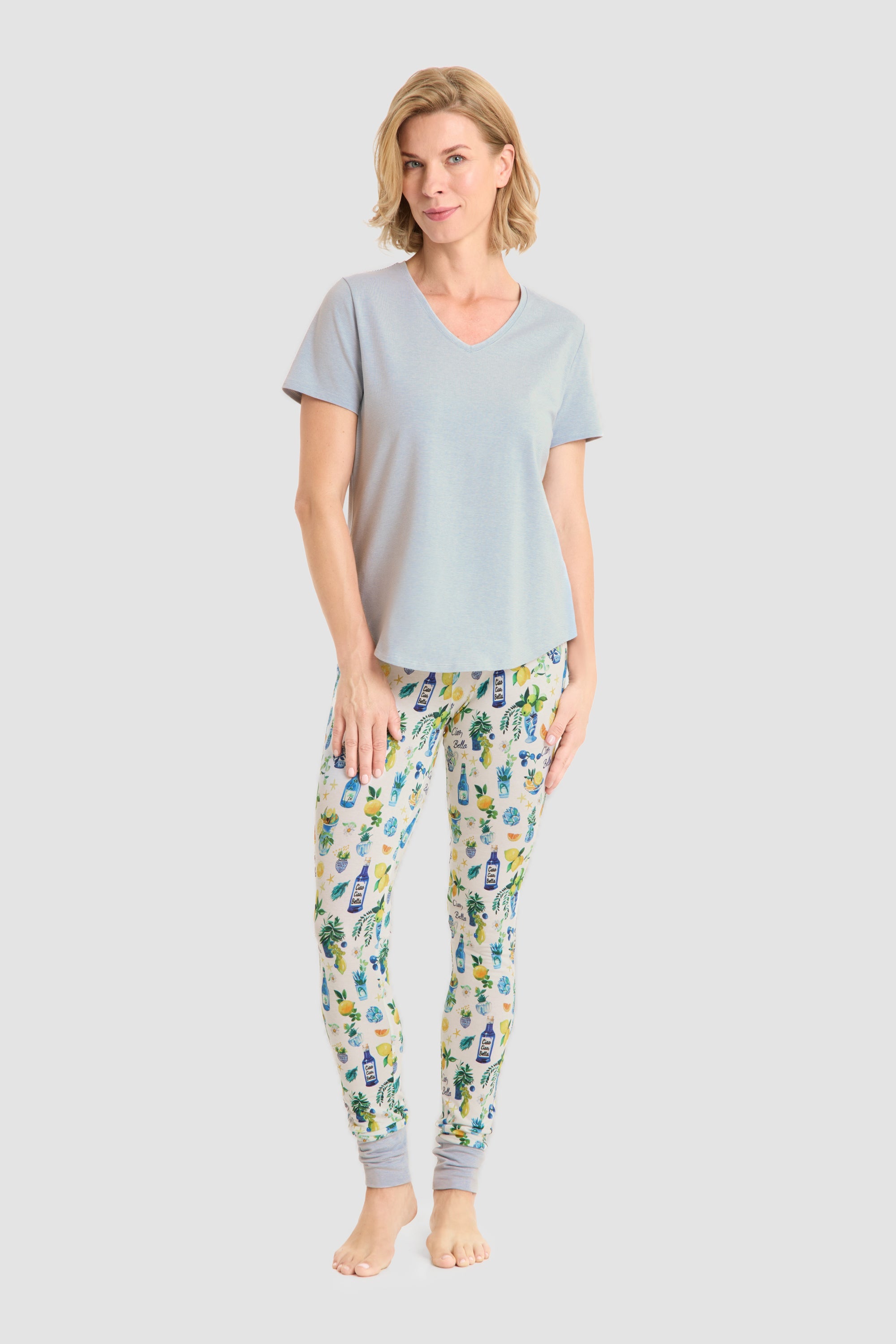 r-sch-be-happy-pyjama-lang-zitronendruck-baumwolle image 1