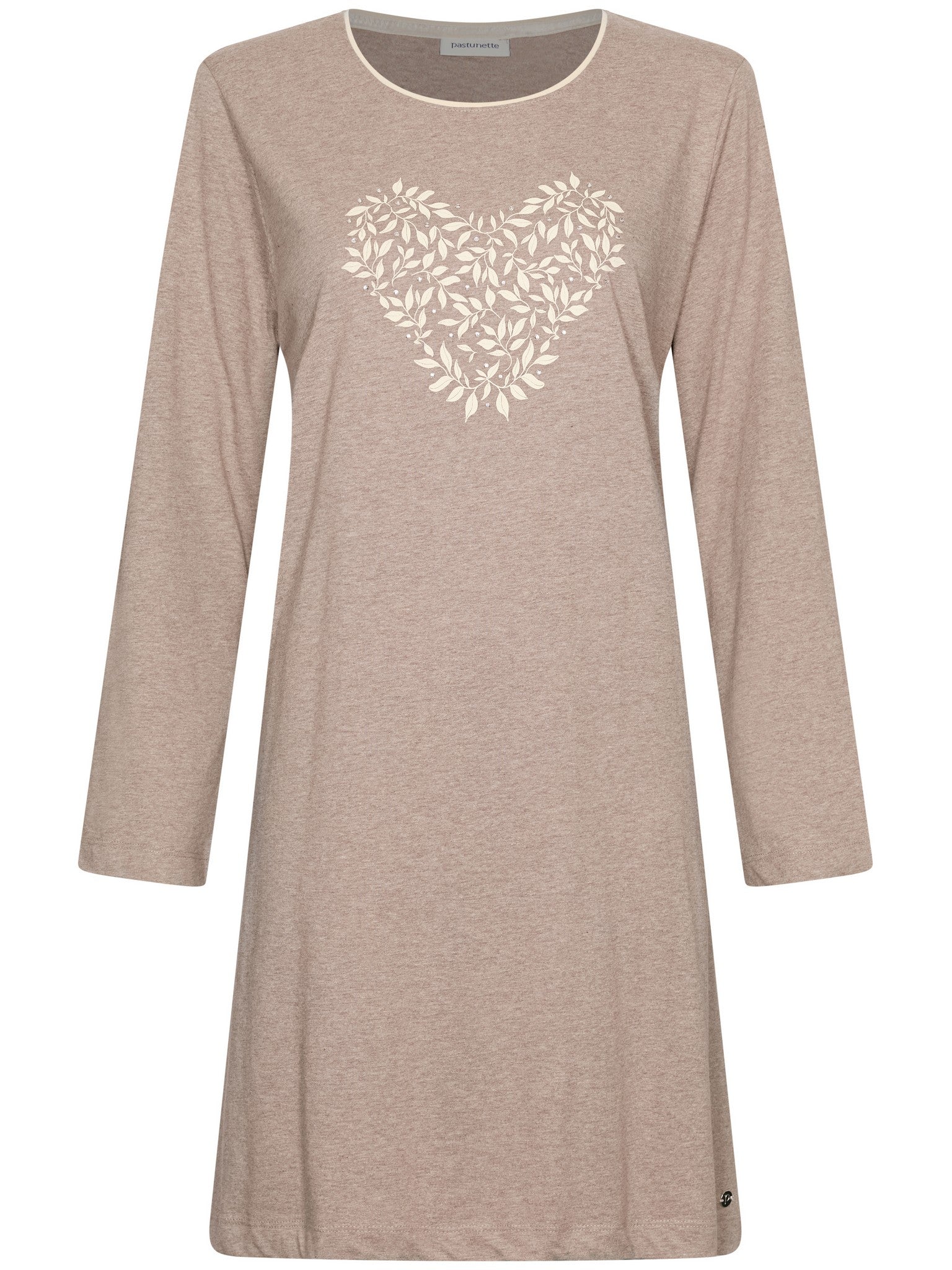 pastunette-harmony-nachthemd-beige-baumwolle-langarm image 1