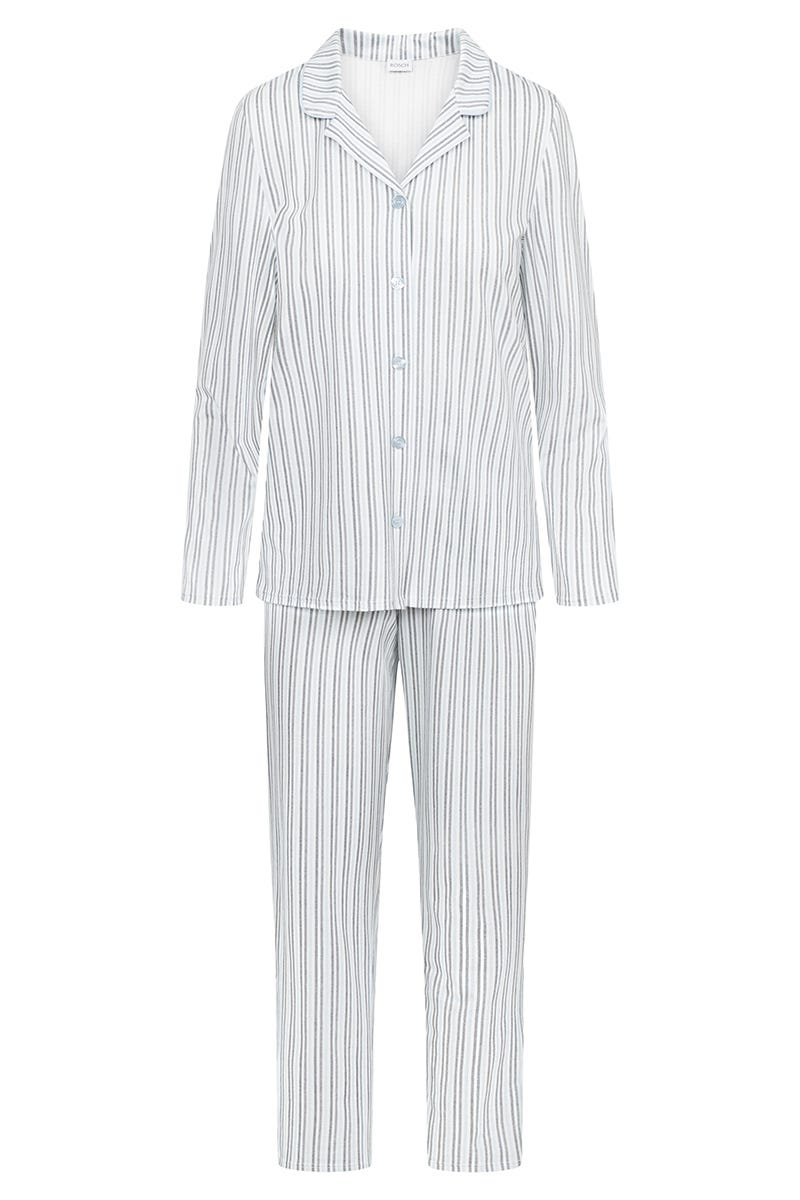 r-sch-be-happy-pyjama-lang-blau-streifen-hemdkragen image 2