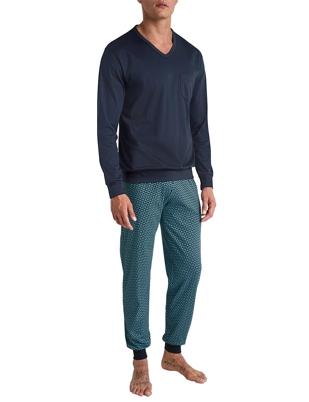 calida-relax-streamline-pyjamaset-herren-52-54-baumwolle image 1