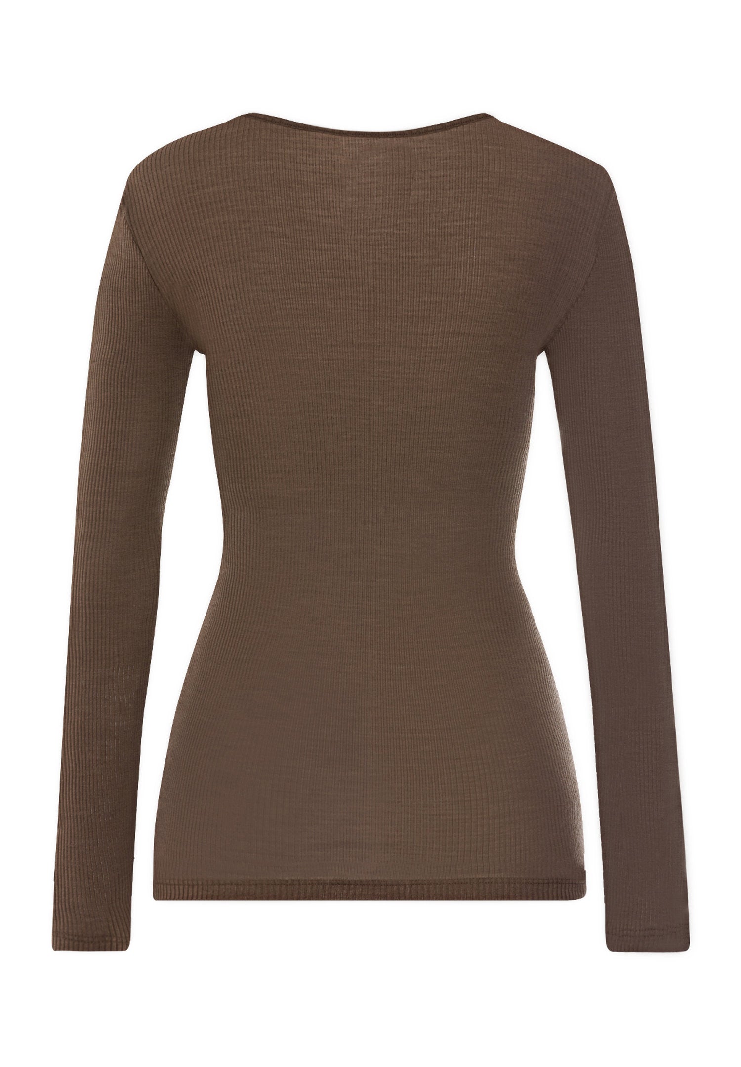 hanro-marcia-langarmshirt-natural-teak-seide-spitze image 4