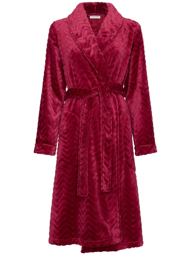 pastunette-rosewood-comfort-morgenmantel-rot-fleece-recycled image 1