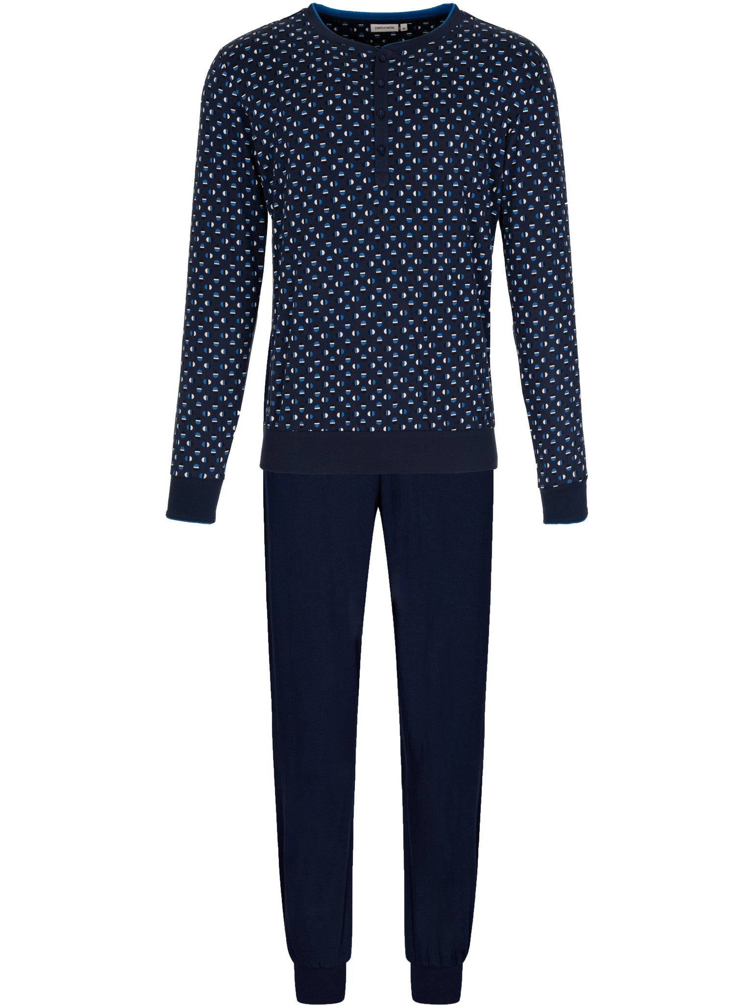 pastunette-blue-draft-pyjama-herren-baumwolle-dunkelblau image 2
