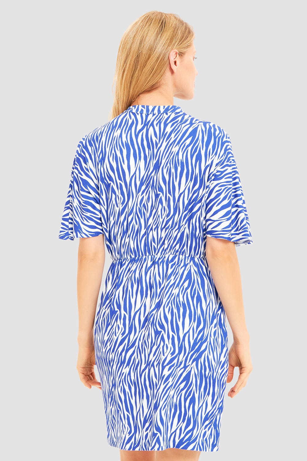 r-sch-be-happy-strandkleid-jersey-knielang-blau-zebra-print image 3