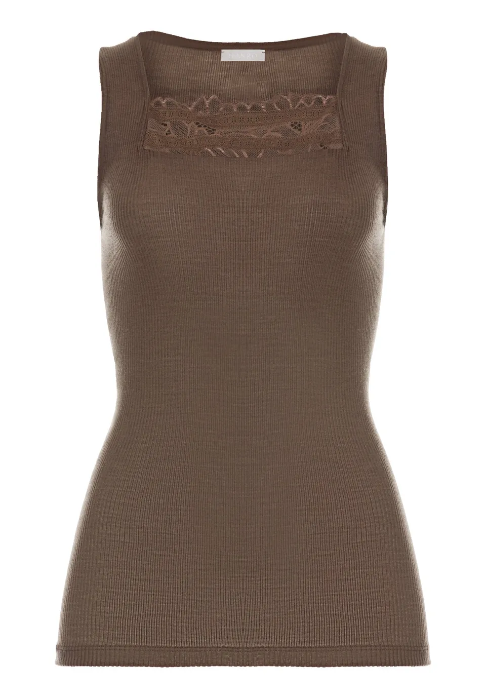 hanro-marcia-tank-top-natural-teak-seide-spitze-nahtlos image 1